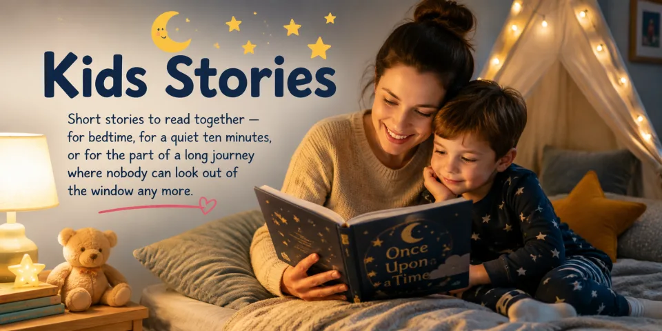 An adult and child reading a story together on a sofa.