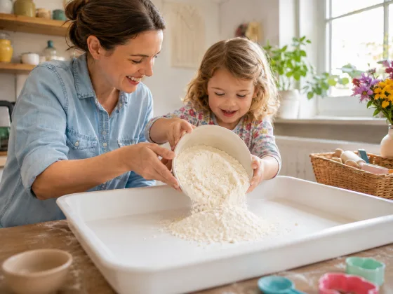 Step 1 of Cloud Dough You Can Make in Two Minutes