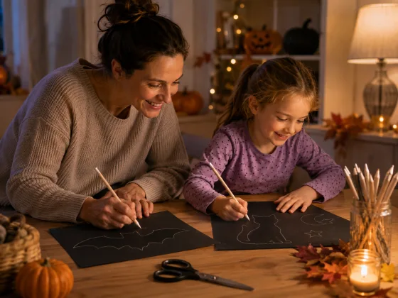 Step 1 of Spooky Shadow Puppets