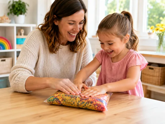 Step 3 of Rainbow Rice Sensory Tray